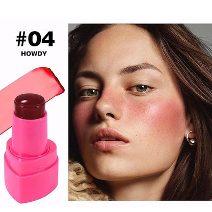 Cooling Water Jelly Tint Blush, Multi-Use Love Blush Tint Stick, Sheer Lip & Cheek Stain Makeup Stick, Moisturizing Buildable Bouncy Jelly Texture, Cruelty Free (04#, 0.32oz)