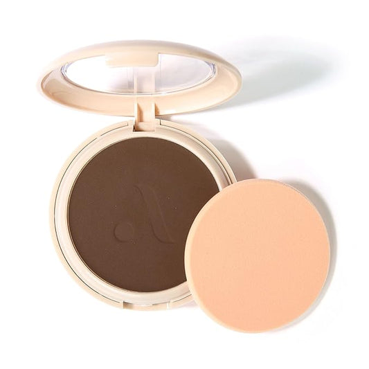 Absolute New York MFVF15 Very Deep Neutral Velvet Focus Powder Foundation | Talc-Free, 12H Long-Lasting, Lightweight