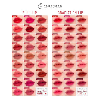 FORENCOS Long Lasting Waterproof Lip Stain Liquid Lipstick, Velvet Matte, Longwear, High Pigmentation, Tattoo Lips, Weightless, Smudge-proof, Non-Sticky, Korean Lip Tint Stain Makeup (28 Mezzo)