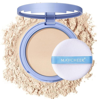 Oil Control Face Pressed Powder, Matte and Smooth Translucent Powder Setting Powder Makeup, Waterproof Long Lasting Finishing Face Powder, Cruelty-free (#01 CALASSIC IVORY)