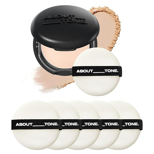 Blur Powder Pact 04 TAN + Powder Pact Puff 5P BUNDLE SET