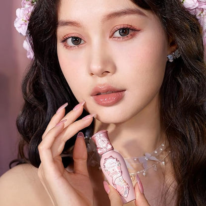 Flower Knows Midsummer Fairytales Coating Lip Lacquer,Glowy Non-Fading Lip Gloss,Hydrating Tinted Lip Oil for Girls&Women,Vegan & Cruelty Free,0.17Fl Oz(G04 To the Moon)