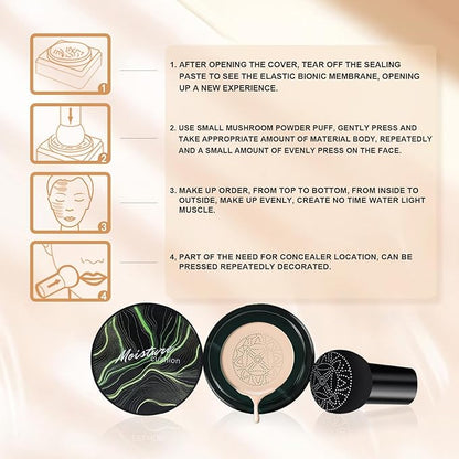 Honey and Pine Makeup Moisture Cushion, Honey and Pine Makeup Concealer Foundation, My Honey and Pine Cc Cream, Air Cushion Foundation Color Correcting for All Skin Types (02# NATURE, 1)