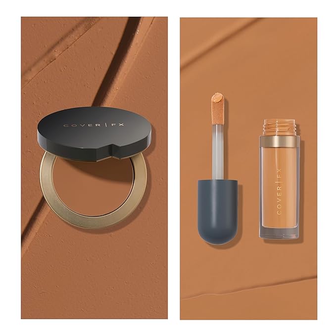 Cover FX Discoloration Kit: Total Coverage Cream Foundation - D1 + Skin Discovered Longwear Concealer, D1 - Full Coverage