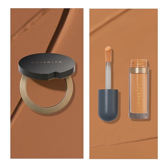 Cover FX Discoloration Kit: Total Coverage Cream Foundation - D1 + Skin Discovered Longwear Concealer, D1 - Full Coverage