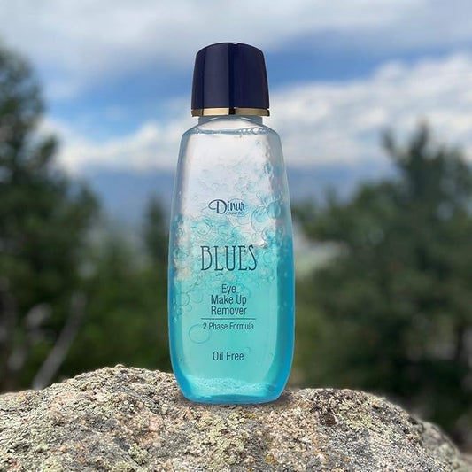BLUES Eye Make Up Remover Oil Free Gentle Remover for Regular & Waterproof Makeup Rich with Chamomile Vitamin E Feels Fresh Clean and Relaxing 5.7 fl. oz. 170 ml.