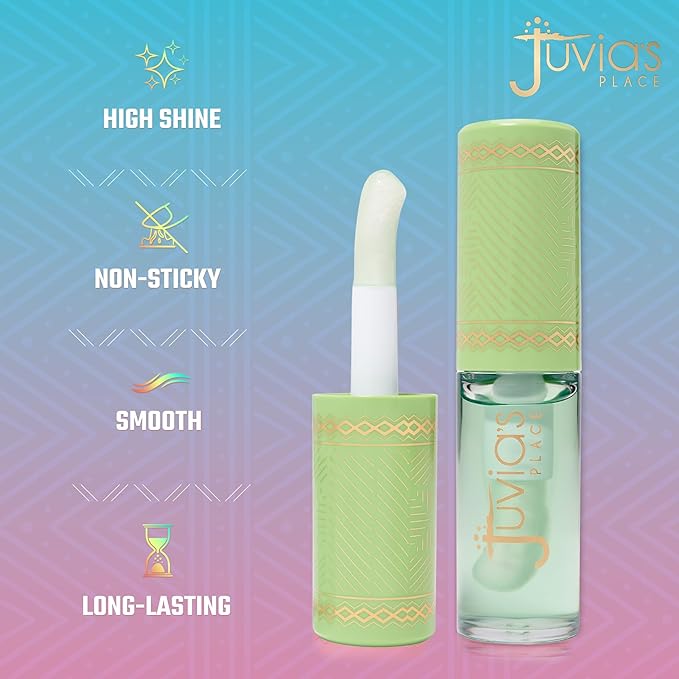 Juvia's Place Magic Lip Oil - Honeydew - Smooth, Hydrating with Vitamin E for Soft, Glossy, Juicy Lips - Infused with Fruit Extracts - Tinted, Shimmering, Lightweight & Non-sticky Lip Oil for Summer
