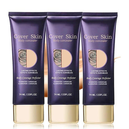 All Over Complexion Perfector, New Body Coverage Perfector, Tattoo Cover up Makeup Waterproof, Cream Body Makeup, Natural Radiance Shade,Transfer-Resistant Body Makeup (3PC, 2.5 fl oz)