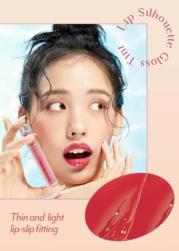 I'M MEME Gloss Tint - Lip Silhouette 08 Maximal Red | Highly Pigmented, Long Lasting, Hydrating & Moisturizing, Light-weight, Glossy Finish, Buildable, Nourishing Crystal Clear Oil, 4ml