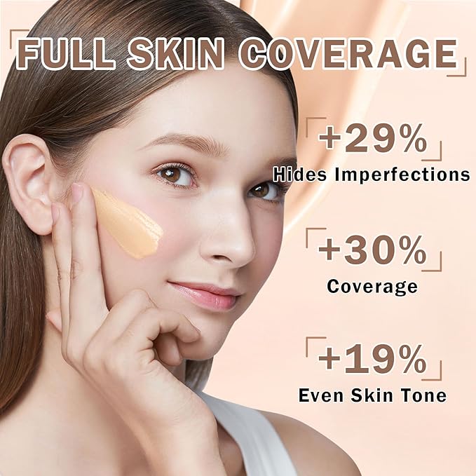 CAHIUYOA AirBrush Spray Foundation Makeup Silky Full Coverage Airbrush Flawless Foundation for Mature Skin,Long Lasting Natural Matte Finish Air Brush Makeup Foundation - 01 Natural/Warm Porcelain