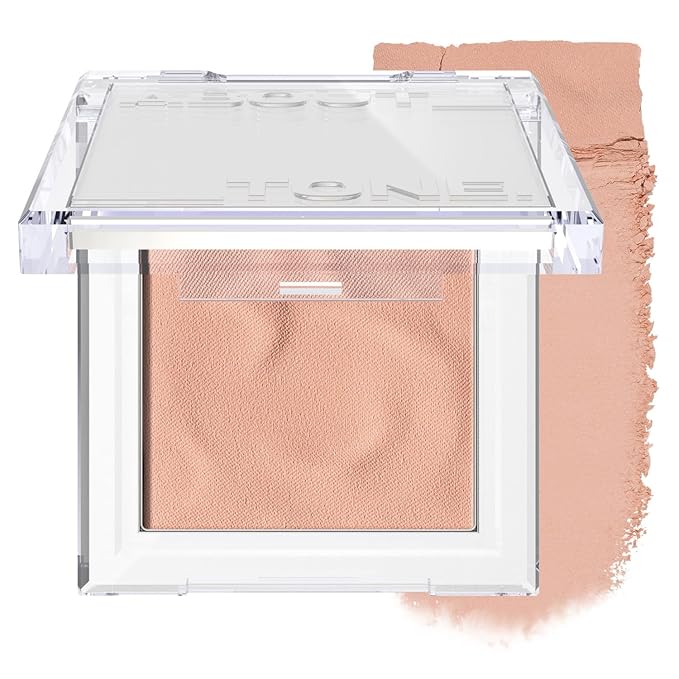 Fluffy Wear Blusher - Pressed Powder Cheek Blush with Airy and Soft Matte Blurring Finish Blendable & Buildable Natural Color Korean Makeup Vegan (01 VEIL PEACH)