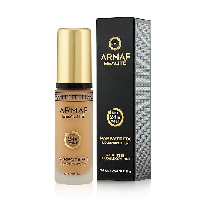 Armaf Beauté Parfaite Fix Liquid Foundation Makeup - Water Resistant, Lasts Up To 24 Hours | Sand, 27 ml/0.91 fl.oz