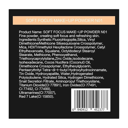 Soft Focus Loose Setting Powder, Waterproof, Matte, Oil Control, Shine Free, Talc-Free Face Powder Makeup, 24H Longwear Finishing Powder, N01 Natural for Medium & Tan