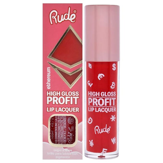 Rude Cosmetics High Gloss Profit Lip Lacquer - Ethereum Lip Gloss Women 0.141 oz