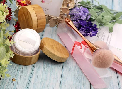 1Pcs 30ml/1Oz Empty Loose Powder Container and 1Pcs Make-Up Powder Brush