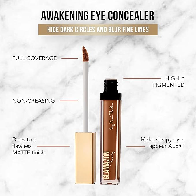 Glamazon Second to None Foundation Stick + Concealer Bundle, Chocolate Expresso & Cocoa, Lightweight Buildable Coverage, Long-Lasting Full Coverage Brightening Concealer