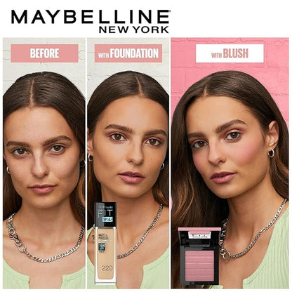 Maybelline Fit Me Blush, Lightweight, Smooth, Blendable, Long-lasting All-Day Face Enhancing Makeup Color, Wine, 1 Count (Pack of 4)