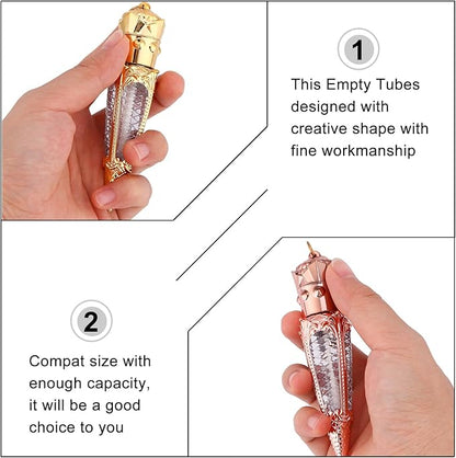 FRCOLOR 10pcs Empty Lip Gloss Tube DIY Lipstick Container Lip Gloss Container Rhinestone Lip Balm Bottle Plastic