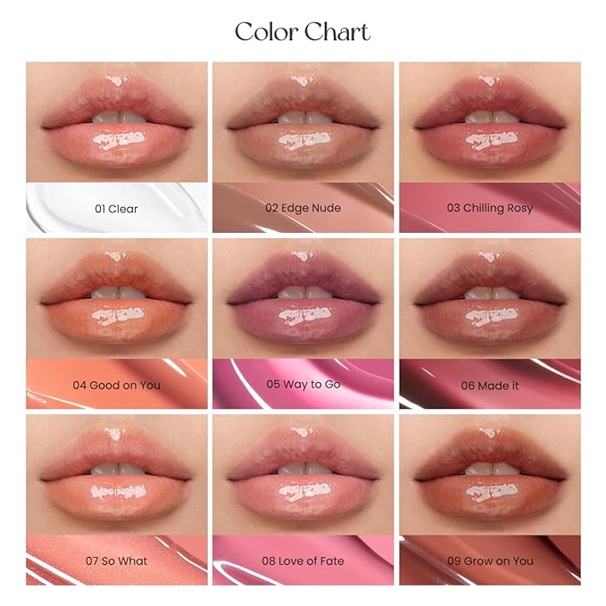 Peripera Ink Glasting Lip Gloss, Non-Sticky, Gloss Shine, 4XL Wand for Easy Application, Korean Lip Gloss, Fuller Looking Lips, Buttery Soft, Long Lasting Lip (001 CLEAR)