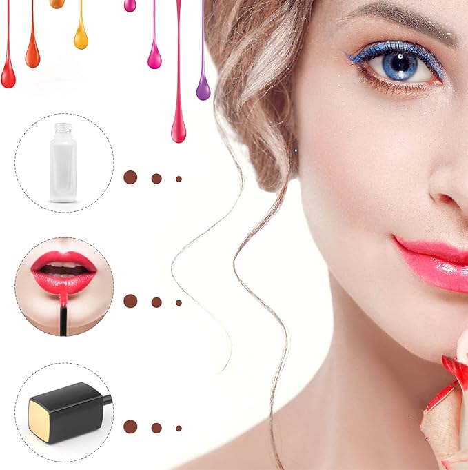 5 Pcs 5ml Frosted Glass Lip Gloss Tubes Refillable Square Lip Glaze Tube Vials Mini Lip Balm Bottle Container with Wands & Stoppers for Women Girls DIY Makeup Travel