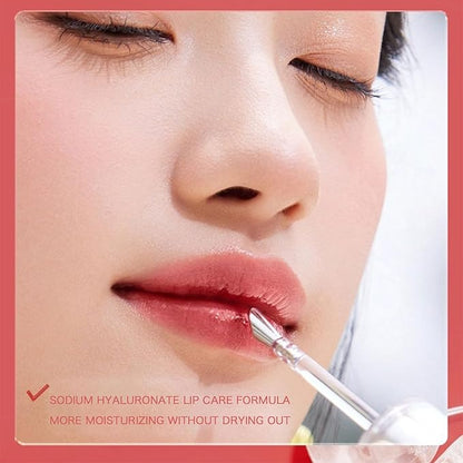 Ice Iron Tinted Lip Tint, Jelly Hydrating Gloss - Moisturizing Nonstick Tinted Lip Oil (#08 Sunrise Tequila)