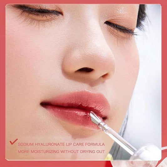 Ice Watery Lip Gloss, Iron Tinted Lip Tint, Jelly Hydrating Moisturizing Nonstick Tinted Gloss Oil (#10 Rose Martini)