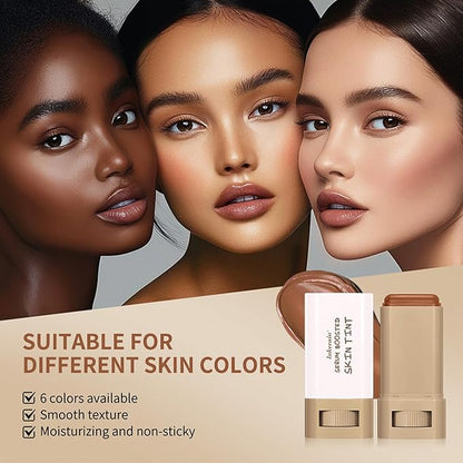 Beauty Balm Serum Boosted Skin Tint,Foundation Stick,Lightweight Solid Tinted Foundation Stick for Flawless, Radiant & Dewy Finish, All-Day Wear (#3)