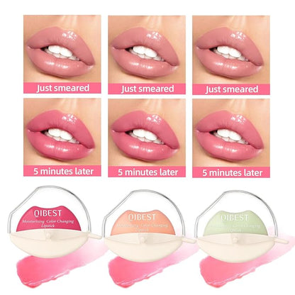Jolilab 2 Pcs Changing Lipstick.Long Lasting Lip Gloss.Lip Balm Tinted Magic Makeup.Magic Temp Color Change Matte Lip Gloss Makeup.0.2oz (01+02)