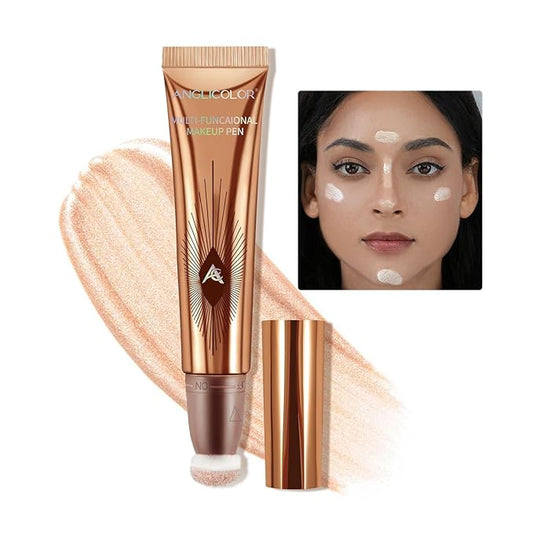 Highlight Beauty Wand,Liquid Highlighter Wand For Luminous, Lightweight, Smooth, Liquid Highlighter Makeup Stick 3D Sparkling Effect, Vegan & Cruelty-Free (01#SPOTLIGHT,12ML)