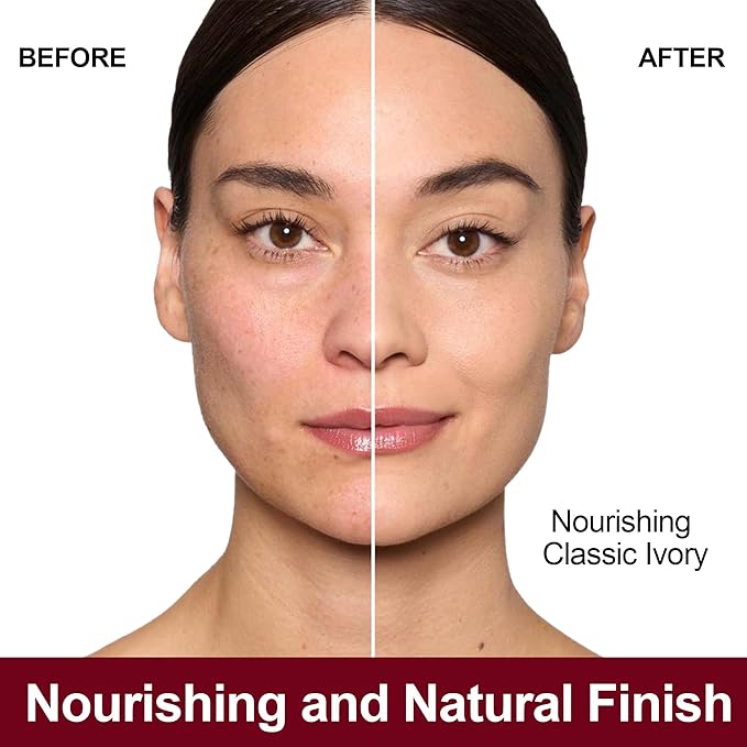 FV Dewy Foundation, Hydrating Formula & Medium Coverage, Waterproof, Long Lasting, Lightweight Liquid Foundation, Ideal For Dry/Combination Skin, 30g, Nourishing Classic Ivory