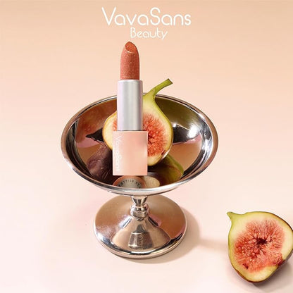 Vegan Glitter Lipstick Mermaid Shimmer Metallic Sparkling Nude Brown Shade Long Lasting Waterproof Non-Sticky Formula Diamond Shiny Highly Pigmented Lip Stick for Women
