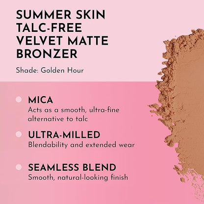Women's Talc Free Velvet Matte Bronzer, Golden Hour, 0.3 oz/ 11 g