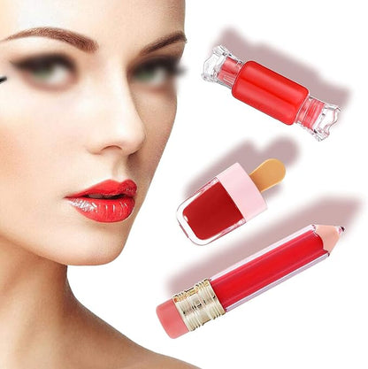 30 Pcs Cute Empty Lip Gloss Tubes, 6 Styles Lip Glaze Tubes Novelty Red Wine Glass Lip Oil Bottles Empty Lip,Refillable Lip Balm Containers for Women Girls DIY(5/8/10ML)