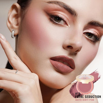 Oulac Silky Matte Powder Blush in Natural Finish 02+11+12