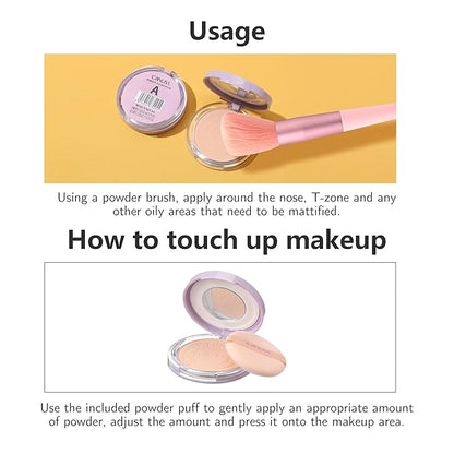 POWDER FOUNDATION soft-focus formula, fine pores, and long-las ting, makeup setting (A, ONE SIZE)