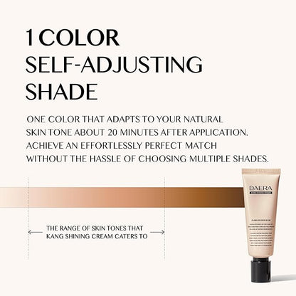 Kang Shining Korean BB Tinted Moisturizer Cream (1 Color,Neutral), Self Adjusting BB Cream,1.35 fl oz, Glowing Skin Natural Makeup, Buildable Coverage, Lightweight