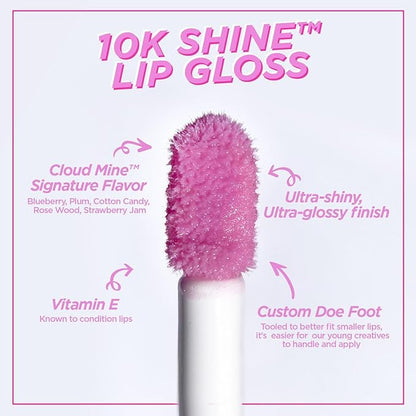 Petite 'n Pretty Everyday At First Glow Makeup & Featherlight Clear Mascara Set for Kids, Teens, & Tweens - Natural 3-in-1 Palette with Lip Gloss, Dual Purpose Brow & Lash Gel, Non-Toxic