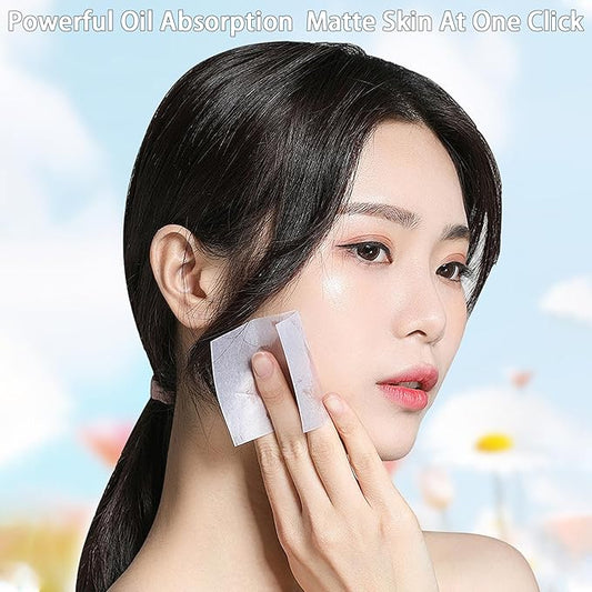 100 Sheets Lavender Oil Blotting Paper Mirror and Puff Sets Include 900 Sheets Refills, Portable Oil Absorbing Paper Sets for Dating, Meeting, Arrangements, Makeup Friendly Oil Control Paper