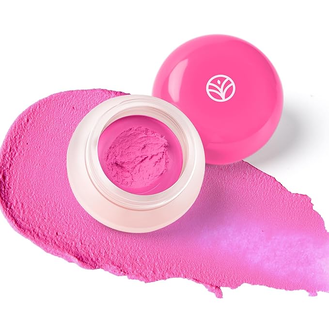 YOUNG VISION Lip & Cheek Pudding Pot – Multi-Use Soft Matte Cream Blush, Buildable Lightweight Formula Lips and Cheeks Tint, 5g/0.17oz
