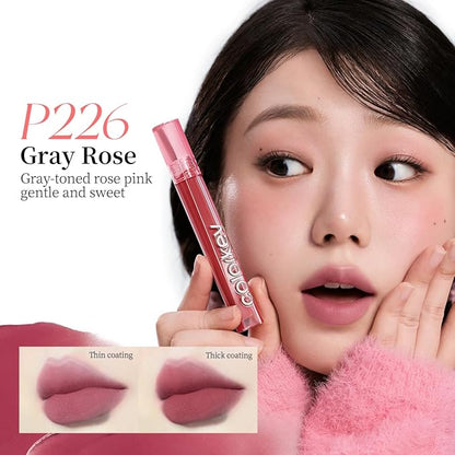 COLORKEY Airy Velvet Lip Tint, Matte Finishs, Longwear Rich Lip Colors, non-sticky, Creamy Soft Texture, Waterproof Lip Stain, Matte hydration, non-drying. Velvety finish (O611 Maple Ginger, 3g)