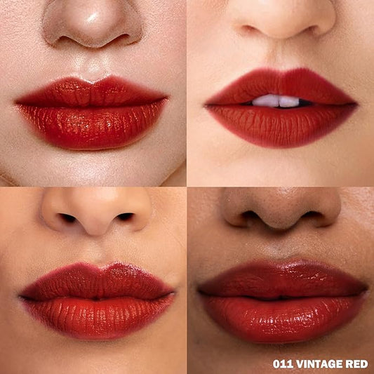 Peel Off Lip Stain - Long Lasting, Transfer Proof and Waterproof Tattoo Lip Tint, Matte Finish Lip Stain Peel Off, Infused with Vitamin E & Algin & Hydroxyacetophenone, #011 Vintage Red