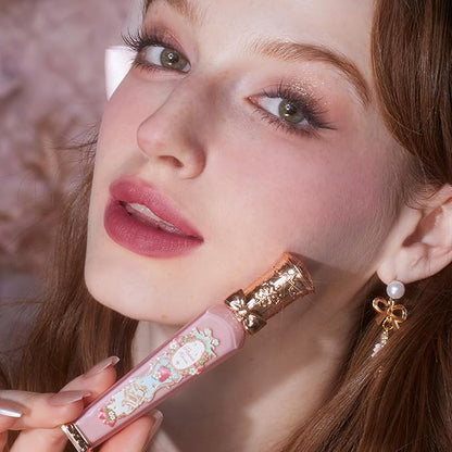 Flower Knows Strawberry Rococo Cloud Lip Cream,Velvety Matte Liquid Lipstick,Pink Lipstick,Long Lasting Lip Stain,Kiss-proof Blurred Lipstick for Girls&Women,0.12 Fl Oz(S06 Tea Break)