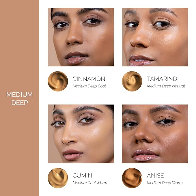 OFIR Skin Satin Medium Coverage Foundation | Lightweight Foundation Makeup with Vegan Formula | Blue Light Protection & Non-Creasing for Long-Lasting Wear | 1 FL OZ (Anise - Medium Deep Warm)