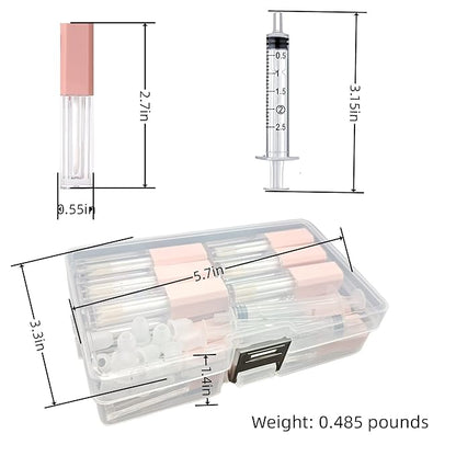 Mini Lip Gloss Tubes Empty With Wand Diy Lipgloss Making Kit For Small Businesses Pink Cute Containers Empty Lip Balm Tubes（16PCS)