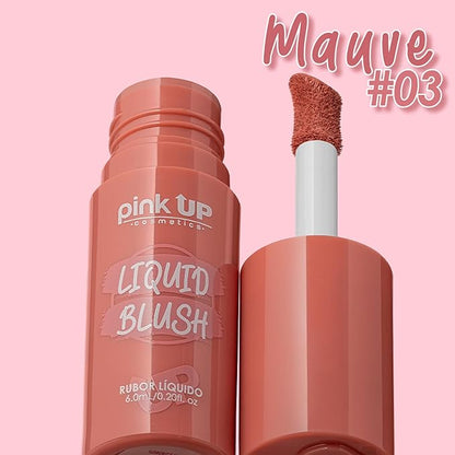 | Liquid Blush | Long-Lasting Liquid Blush | Non-Greasy | Highly Pigmented | Suitable for All Skin Types | Matte Colors | Subtle Shimmer Highlights | Shade: Mauve| 6ml | Model PKLB03