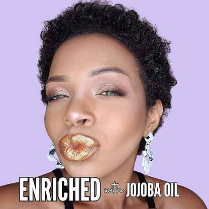 Mynena Gold Glitter Lip Gloss Non-Sticky Filled with Iridescent Sparkles | Lightweight Shimmer Lip Topper – Paraben-Free | Demi-Sheer Lipgloss from Cosplay to Everyday Glam | ISunny