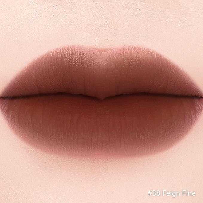 BBIA Last Velvet Lip Tint - Soft & Creamy Matte Finish Lip Stain, Blur Effect with Velvety Texture, Long-Lasting, High Pigment, Lightweight, Non-Drying, Korean Lip Makeup (38 FEIGN FINE)