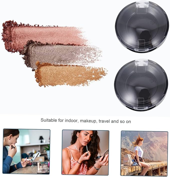 8pcs Eye Shadow Blank Empty Case - DIY Makeup Palette With Pans for Blush and Eyeshadow - Mini Plastic Travel Box With Cover