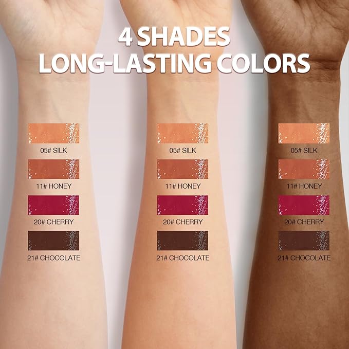 Hydrating Lip Gloss, High Shine for Plumper Looking Lips, Natural Gloss Finish with Moisturizing Texture, Long Lasting for Hours 5# SILK