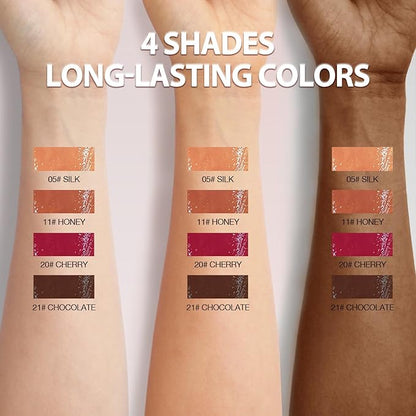 Hydrating Lip Gloss, High Shine for Plumper Looking Lips, Natural Gloss Finish with Moisturizing Texture, Long Lasting for Hours 5# SILK